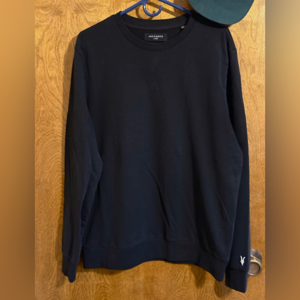 AllSaints Black Crewneck Sweatshirt